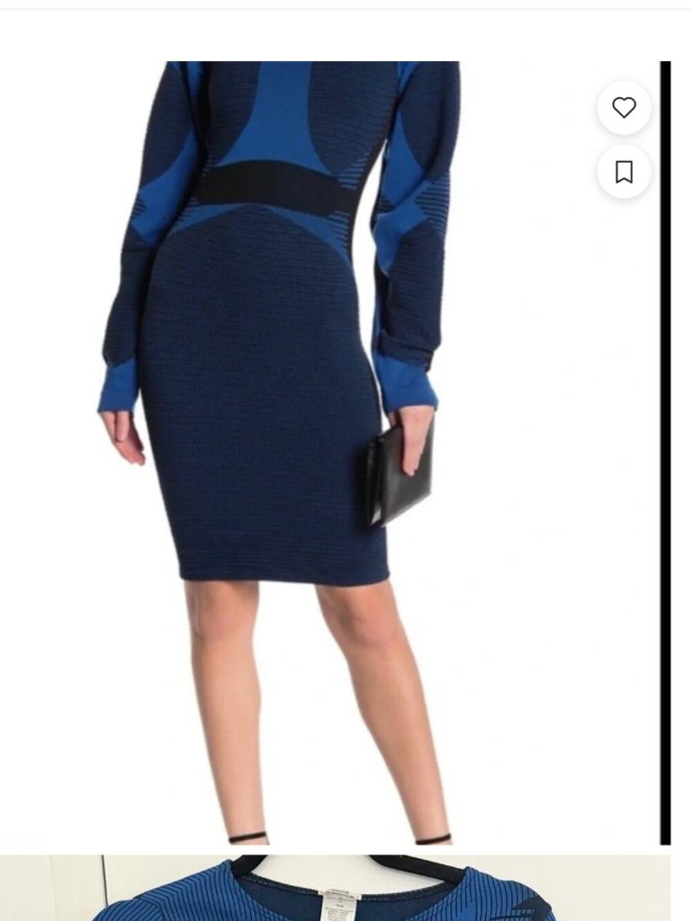 Wolford Blue Navy Bodycon Mini Dress Sz XS Luxury